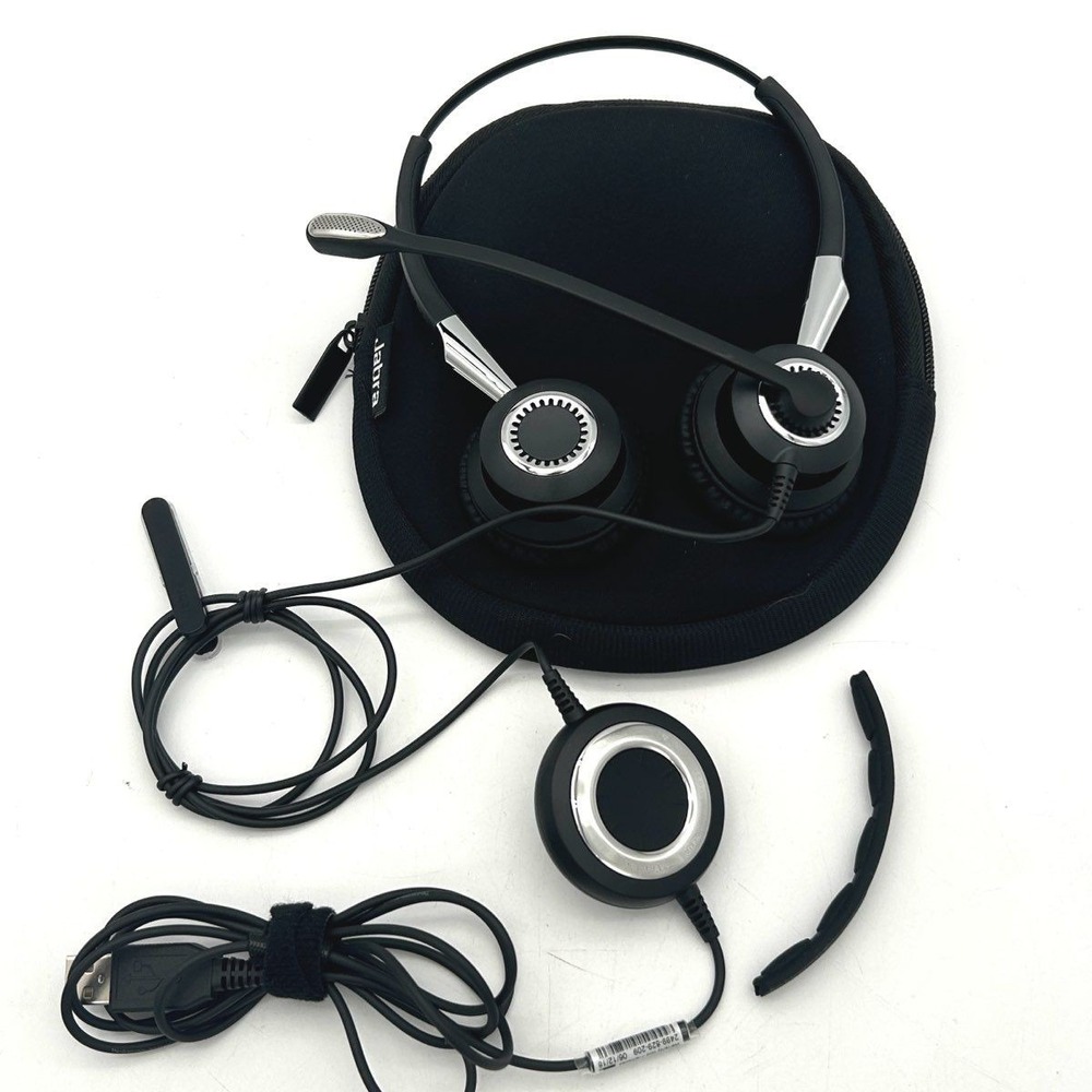 Jabra BIZ 2400 Professional USB Wired Headset Noise Canceling Mic Tested